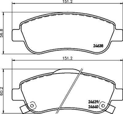 FRONT BRAKE PAD SET DISC BRAKE FITS: HONDA CR-V III WAGON 2.4 I-VTEC 4WD /2.0 - Image 1 of 3