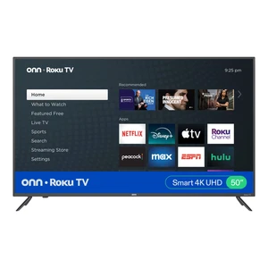 Onn 50" 4K UHD LED Roku Smart TV with HDR - Brilliant Picture Quality - Picture 1 of 12