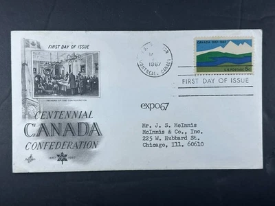 US FDC 1967 Canada Confederation 5¢ Centennial Expo 67 Montreal  b17 - Image 1 of 2