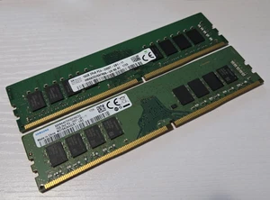 Hynix & Samsung 32GB(2x16GB) DDR4 2Rx8 PC4-2400T-U Desktop UDIMM Memory - Afbeelding 1 van 1