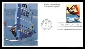 MayfairStamps US FDC 1996 Washington DC Centennial Olympics Women's Boardsailing - Picture 1 of 2