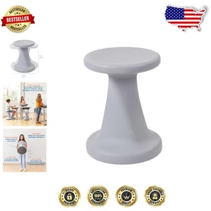 Versatile Light Grey Wobble Stool, 18” - Ideal for Schools, Offices, or Home Use - Picture 1 of 11