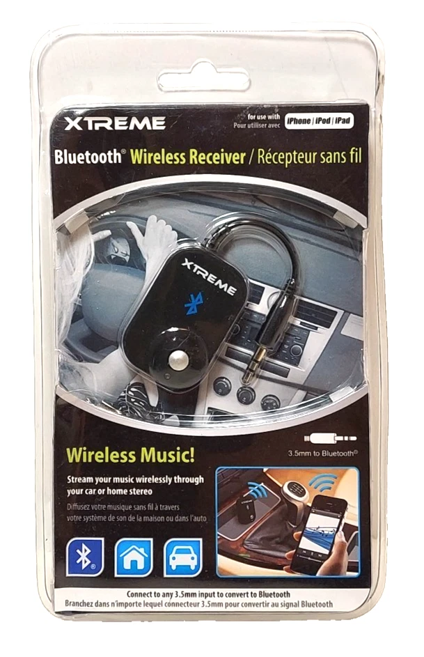 NEW Xtreme Bluetooth Wireless Receiver For Car Or Mobile Audio Stereo SEALED - Image 1 of 4
