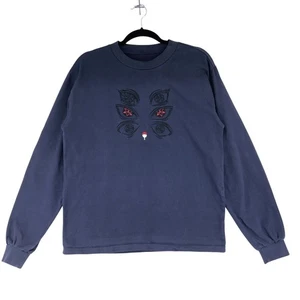 Gruseliges Kinder Gnardo Langarm Sweatshirt Herren S Naruto Grafik Navy bestickt - Bild 1 von 16