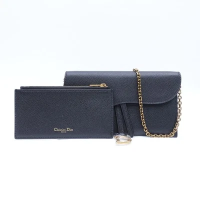 Pre owned Dior Saddle Black Calfskin Wallet On Chain T10316041 - Image 1 of 4