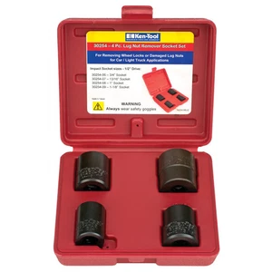 Ken-tool 4 Piece 1/2" Drive Lug Nut Remover Socket Set - Picture 1 of 1