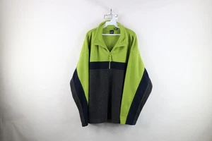 Vintage 90s Gap Mens 2XL XXL Faded Color Block Half Zip Fleece Pullover Sweater - Picture 1 of 11