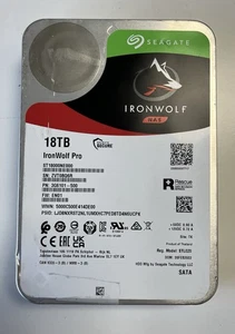 (Not Working) Seagate IronWolf Pro ST 18000NE000 Single  3.5" 18TB SATA NAS HDD - Picture 1 of 4