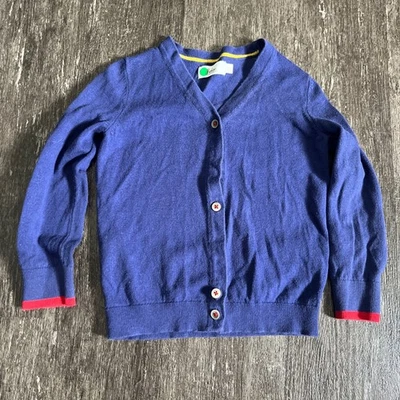 Suéter Cárdigan Boden Niñas - Niños Talla 4-5Y - Cuello en V, Borde Rojo, Lindos Botones Foto 1 de 4