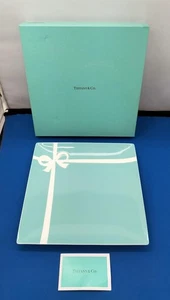 TIFFANY & Co Plato Cinta Plato Cuadrado Nuevo Sin Usar Caja Azul Vajilla 9.4 pulgadas/24 cm - Imagen 1 de 4