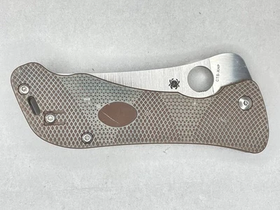 RARE Spyderco Spyderco Hundred Pacer Brown G10 XHP C225GP Discontinued - Image 1 of 4