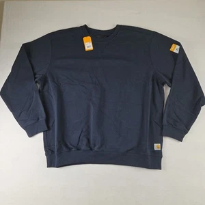 Carhartt Sweatshirt Herren XXL Loose Fit Midweight Crewneck Sweatshirt Navy Neu mit Etikett - Bild 1 von 9