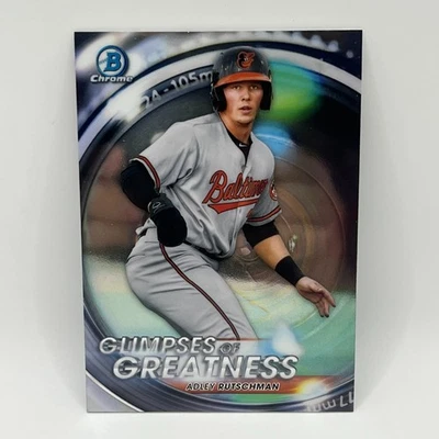 Bowman Chrome Draft Glimpses of Greatness Adley Rutschman 2020 #AR BAL Foto 1 de 2