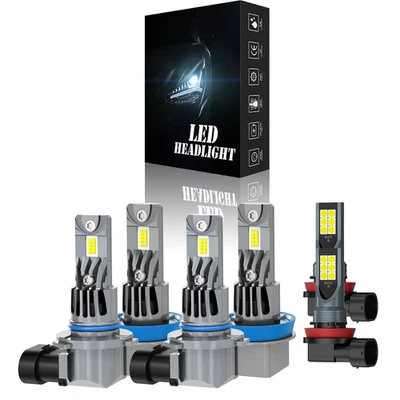 For Honda City 2016-2018 LED Headlight Hi Lo Fog Light Bulb 6500K White Combo - Image 1 of 4