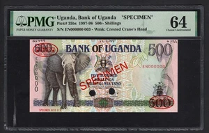 Uganda 500 Shillings 1997 P35bs "Specimen N.003"  Uncirculated Grade 64 - Picture 1 of 2