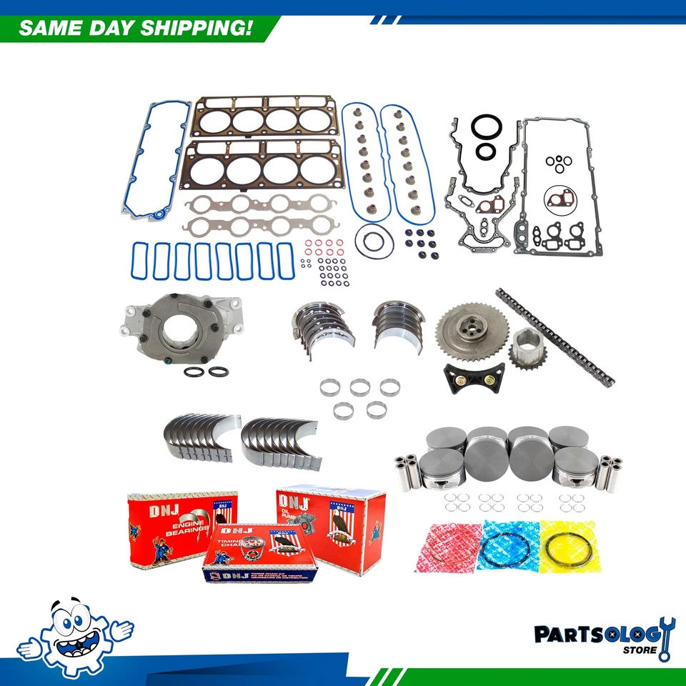 Главный комплект для восстановления двигателя DNJ EK3171M для 05–06 Chevrolet Pontiac GTO 6,0 л OHV - Изображение 1 из 4