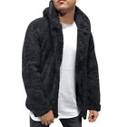Mens Teddy Bear Fleece Jacket Coat Winter Warm Fur Fluffy Hooded Outwear Jumper