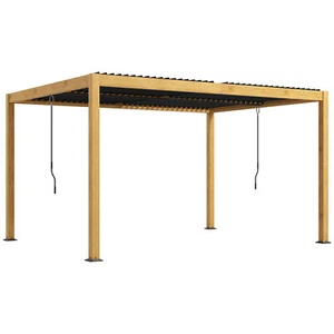 10x13 Aluminum Louvered Pergola with Adjustable Roof Hardtop Gazebo for Patio - Picture 1 of 11