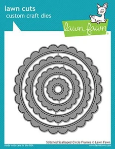 Lawn Fawn, lawn cuts/ Stanzschablone, stitched scalloped circle frames - Bild 1 von 3