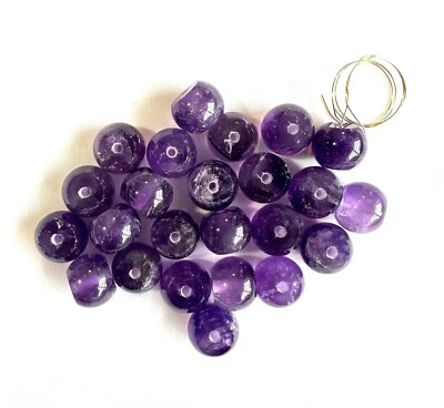 Rock Crystal Chandelier Quartz Pendants Parts Amethyst Cut Bead 16mm 24pc - Image 1 of 3