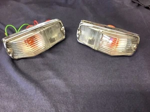 Mg Mgb gt  mgc Roadster pair Front Indicator side Lamps Ass clear lens pair - Picture 1 of 4