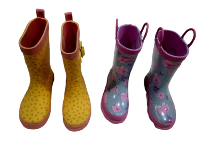 London Fog size 10 and yellow rain boots - Image 1 of 4