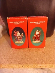 Santa's Of The Nations Mexico And Sweden Hand Painted 4.5" Tall Porcelain - Picture 1 of 11