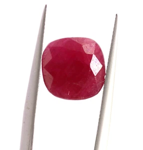 5.08 Ct Natural Ruby Faceted Cushion Cut Certified Loose Untreated Gemstone - Picture 1 of 19