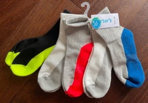Carter's Youth 8 & Up 5-Pack Ankle Socks Multicolor NWT - Picture 1 of 2