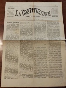 1883 BENEVENTO LA COSTITUZIONE GAZZETTA DEL SANNIO LA STRADA VITULANESE - Foto 1 di 1