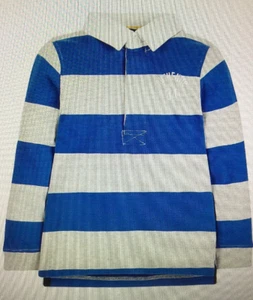 Mothercare - Boys Authentic Blue/Grey Rugby Shirt - 9~12 Months