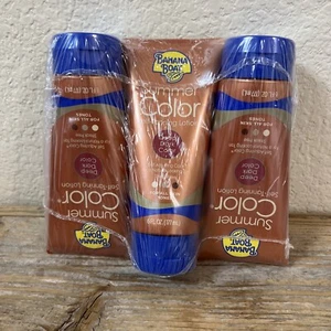 Banana Boat Summer Color Self-Tanning Lotion, Deep Dark Color 3 6oz Each Tubes - Picture 1 of 2