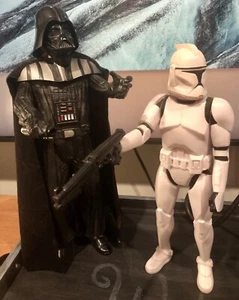 Lot of 2~2012 Star Wars Action Figures~12" Darth Vader & 11.5" Storm Trooper - Picture 1 of 10