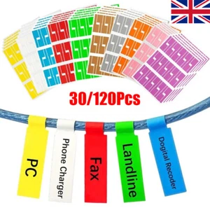 30/120X Wire Labels Cord Identification Electrical Cables Organizer Cable Label - Picture 1 of 22