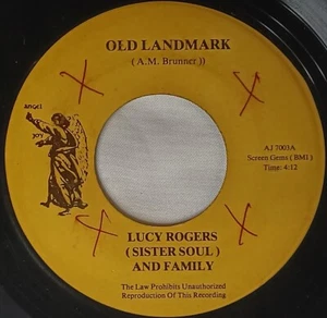 70s SOUL GOSPEL 45 Lucy Rodgers & Family OLD LANMARK 1977 Angel Joy VG+ - Picture 1 of 4
