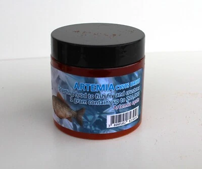 Huevos de camarón en salmuera quistes de artemia premium | Alta tasa de eclosión | Alimentación para peces | 100 g Foto 1 de 3