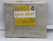 NWP Martha Stewart Collection Essentials TWIN BEDSKIRT TAUPE TAN Solid 16" Drop