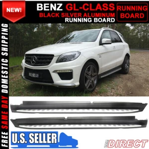 Se adapta a las estriberas 13-19 Benz GL GLS X166 barras nerviosas de paso lateral aluminio plateado - Imagen 1 de 5