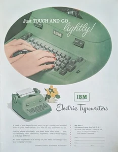 Máquina de escribir portátil IBM 1952 vintage eléctrica, máquina de escribir eléctrica verde  - Imagen 1 de 1