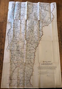 Mapa de ruta antiguo raro de Vermont Walker 1912  - Imagen 1 de 8