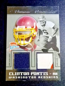 CLINTON PORTIS 2004 FLEER PLATINUM DUAL MEMORABILIA JERSEY PATCH /50 - Picture 1 of 3