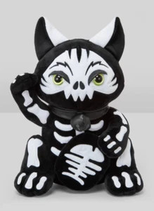 Killstar Maneki-Neko :Exo Rift Plush Toy Gothic Spooky Skeleton Cat KSRA007257 - Picture 1 of 3