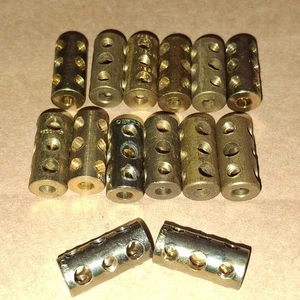 14 X #63 *BRIGHT SHINY* BRASS  MECCANO STANDARD COUPLING - Picture 1 of 1