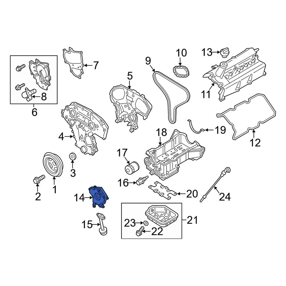 For Infiniti QX60 2014 Infiniti 150107Y00A Engine Oil Pump Foto 1 de 1