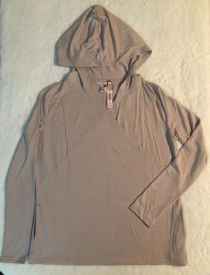 VICTORIAS SECRET Cárdigan Envolvente Sudadera con Capucha Salón Top Beige Bolsillos Capucha Pequeño Foto 1 de 4