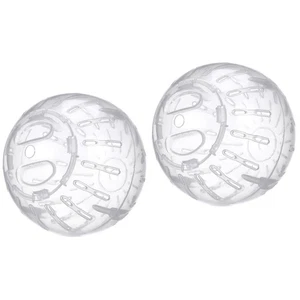Paquete de 2 mini juguetes rodantes de bolas de ejercicio para hámster erizo de viaje pequeños - Imagen 1 de 12