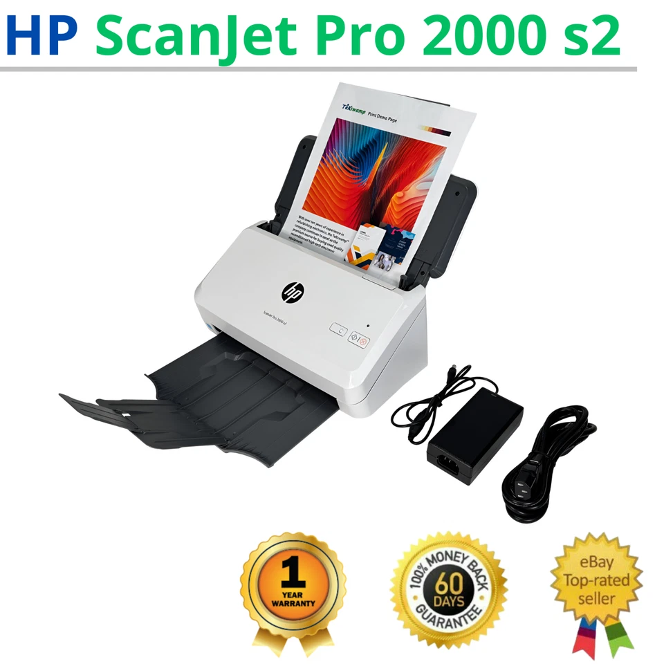 ✅HP ScanJet Pro 2000 S2 Desktop 35ppm/70ipm Document Scanner 1 YEAR WARRANTY!⚡️ - Image 1 of 4