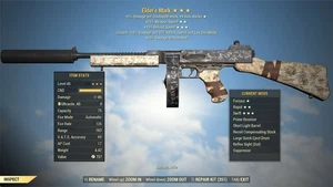 FALLOUT 76 PC ELDER'S MARK FURIOUS +25% WEAPON SPEED +15% RELOAD +PIN-POINTER'S - Picture 1 of 1