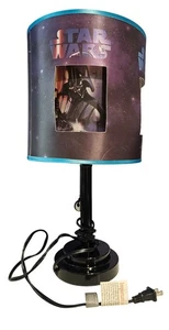 Disney Star Wars Darth Vader Yoda Storm Troopers Double Shade Die Cut Table Lamp - Picture 1 of 13