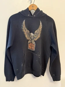 Sudadera con capucha Harley Davidson grande vintage años 80 90 motocicletas Live To Ride angustiada - Imagen 1 de 10